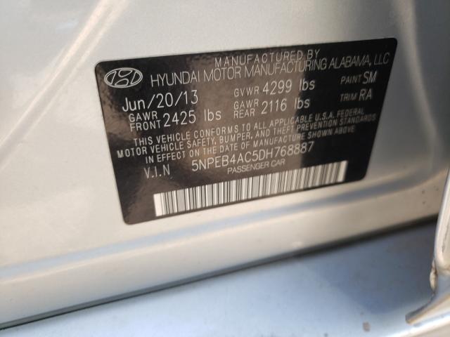 Photo 9 VIN: 5NPEB4AC5DH768887 - HYUNDAI SONATA GLS 