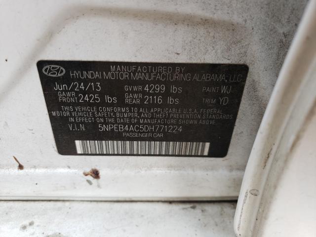 Photo 9 VIN: 5NPEB4AC5DH771224 - HYUNDAI SONATA GLS 