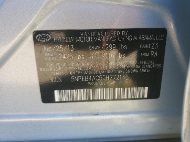 Photo 11 VIN: 5NPEB4AC5DH772146 - HYUNDAI SONATA GLS 