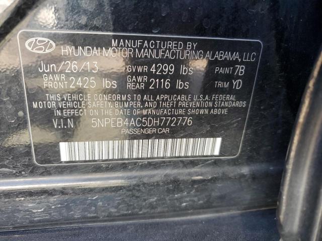 Photo 11 VIN: 5NPEB4AC5DH772776 - HYUNDAI SONATA 