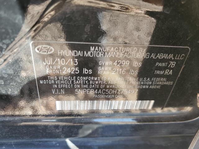 Photo 11 VIN: 5NPEB4AC5DH775497 - HYUNDAI SONATA 