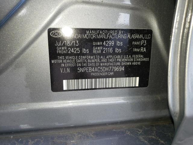 Photo 12 VIN: 5NPEB4AC5DH779694 - HYUNDAI SONATA GLS 