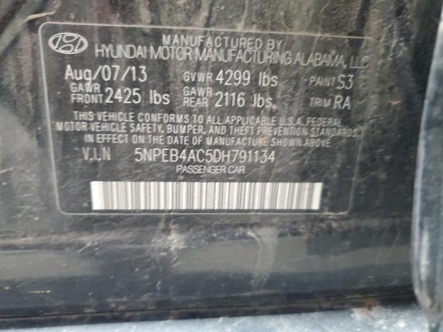 Photo 11 VIN: 5NPEB4AC5DH791134 - HYUNDAI SONATA 