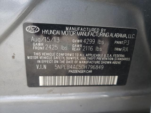 Photo 9 VIN: 5NPEB4AC5DH796849 - HYUNDAI SONATA GLS 