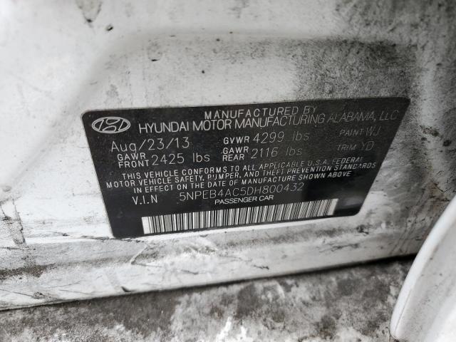 Photo 9 VIN: 5NPEB4AC5DH800432 - HYUNDAI SONATA GLS 