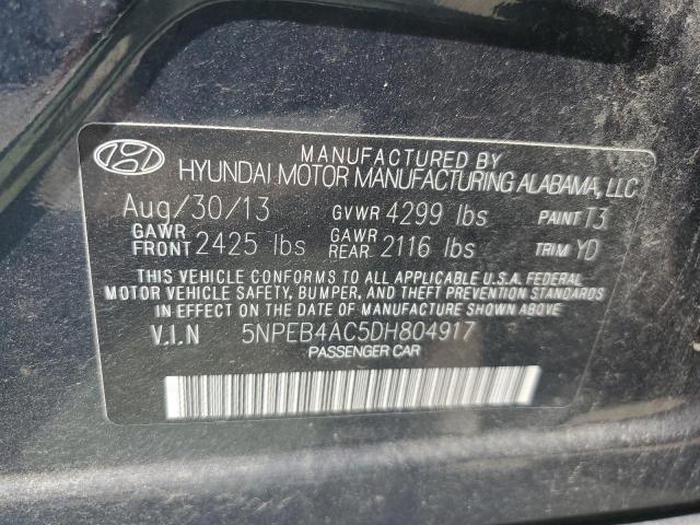 Photo 11 VIN: 5NPEB4AC5DH804917 - HYUNDAI SONATA 