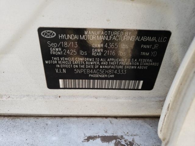 Photo 9 VIN: 5NPEB4AC5EH814333 - HYUNDAI SONATA GLS 