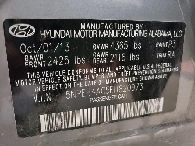 Photo 9 VIN: 5NPEB4AC5EH820973 - HYUNDAI SONATA GLS 