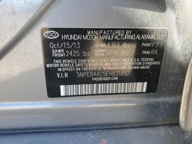 Photo 11 VIN: 5NPEB4AC5EH831892 - HYUNDAI SONATA 