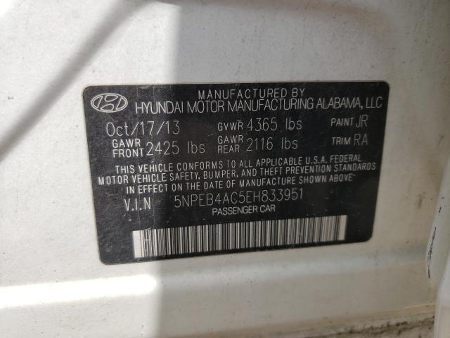 Photo 9 VIN: 5NPEB4AC5EH833951 - HYUNDAI SONATA GLS 