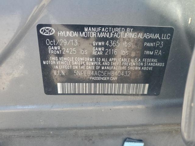 Photo 11 VIN: 5NPEB4AC5EH840432 - HYUNDAI SONATA GLS 