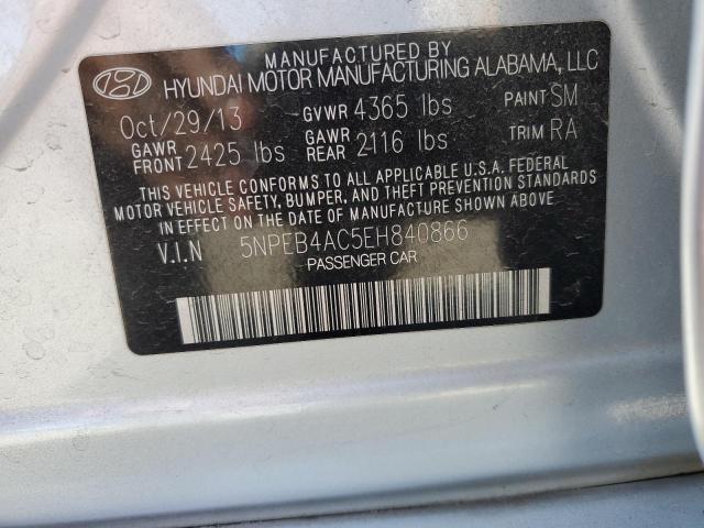 Photo 11 VIN: 5NPEB4AC5EH840866 - HYUNDAI SONATA 