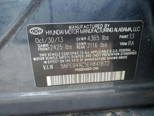 Photo 9 VIN: 5NPEB4AC5EH841872 - HYUNDAI SONATA GLS 