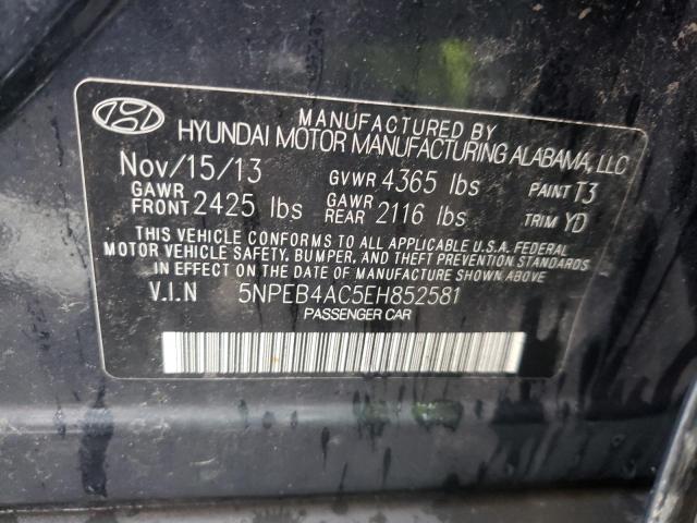 Photo 9 VIN: 5NPEB4AC5EH852581 - HYUNDAI SONATA GLS 