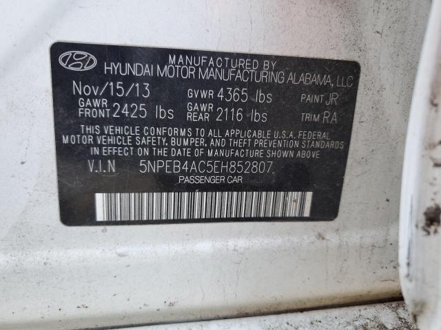 Photo 11 VIN: 5NPEB4AC5EH852807 - HYUNDAI SONATA 