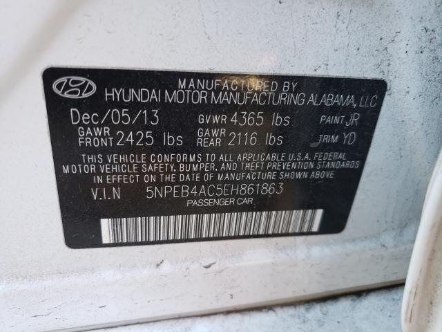 Photo 9 VIN: 5NPEB4AC5EH861863 - HYUNDAI SONATA GLS 