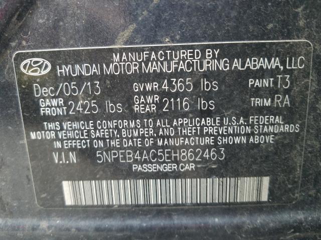 Photo 9 VIN: 5NPEB4AC5EH862463 - HYUNDAI SONATA GLS 