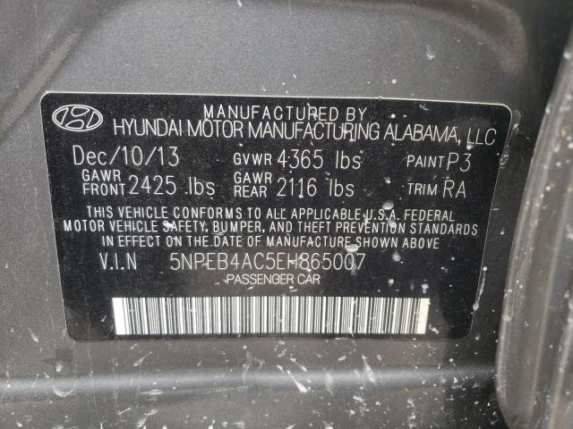 Photo 9 VIN: 5NPEB4AC5EH865007 - HYUNDAI SONATA GLS 