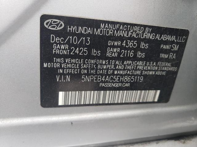 Photo 11 VIN: 5NPEB4AC5EH865119 - HYUNDAI SONATA 