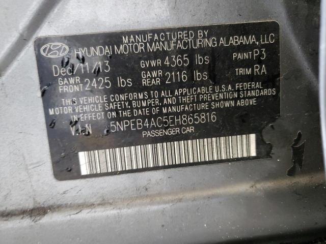 Photo 11 VIN: 5NPEB4AC5EH865816 - HYUNDAI SONATA 