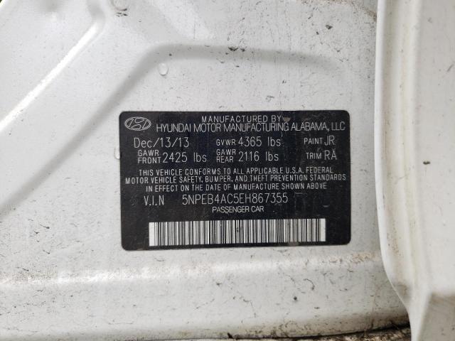 Photo 11 VIN: 5NPEB4AC5EH867355 - HYUNDAI SONATA GLS 