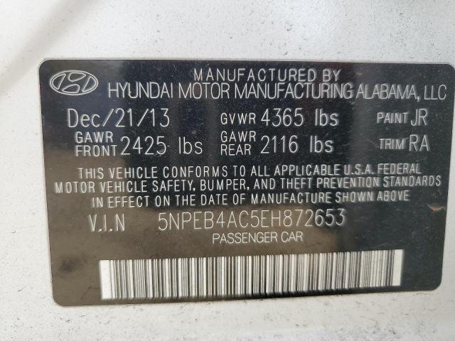 Photo 11 VIN: 5NPEB4AC5EH872653 - HYUNDAI SONATA 