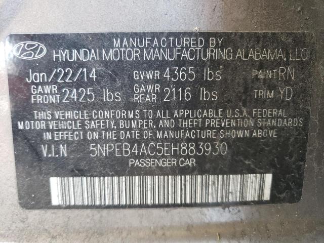 Photo 11 VIN: 5NPEB4AC5EH883930 - HYUNDAI SONATA 