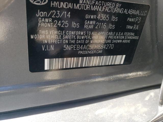 Photo 11 VIN: 5NPEB4AC5EH884270 - HYUNDAI SONATA GLS 