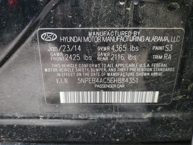 Photo 11 VIN: 5NPEB4AC5EH884351 - HYUNDAI SONATA GLS 