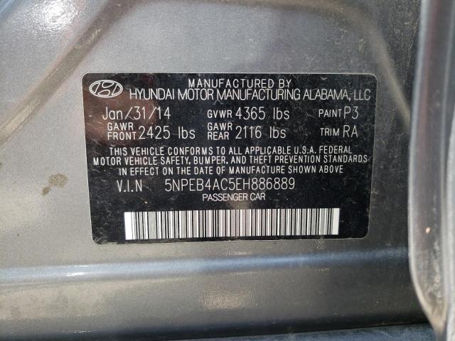 Photo 9 VIN: 5NPEB4AC5EH886889 - HYUNDAI SONATA GLS 