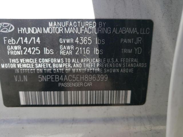 Photo 9 VIN: 5NPEB4AC5EH896399 - HYUNDAI SONATA GLS 