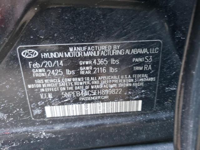 Photo 9 VIN: 5NPEB4AC5EH899822 - HYUNDAI SONATA GLS 