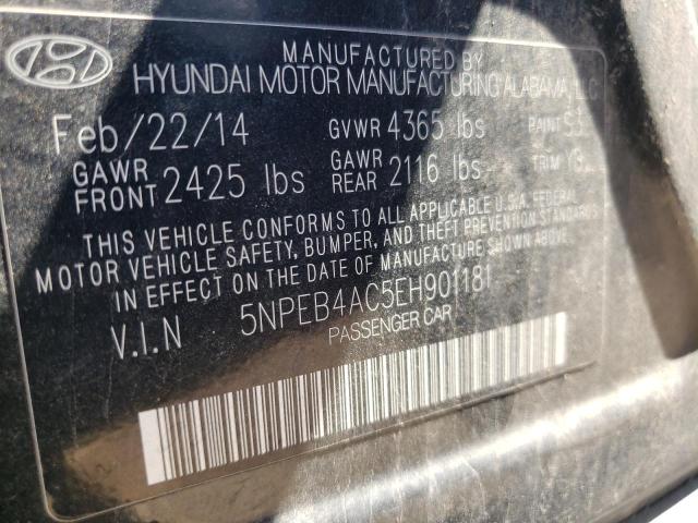 Photo 9 VIN: 5NPEB4AC5EH901181 - HYUNDAI SONATA GLS 