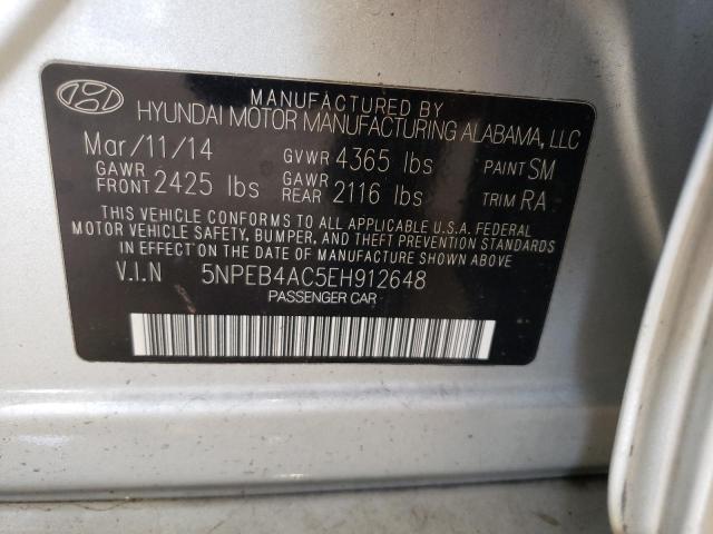 Photo 9 VIN: 5NPEB4AC5EH912648 - HYUNDAI SONATA GLS 