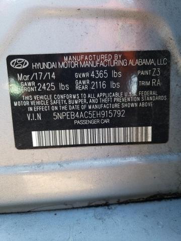 Photo 11 VIN: 5NPEB4AC5EH915792 - HYUNDAI SONATA 