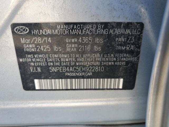 Photo 11 VIN: 5NPEB4AC5EH922810 - HYUNDAI SONATA 