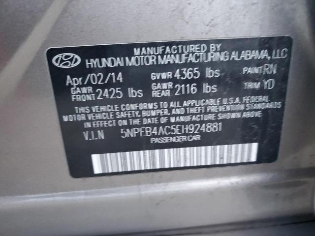 Photo 11 VIN: 5NPEB4AC5EH924881 - HYUNDAI SONATA GLS 