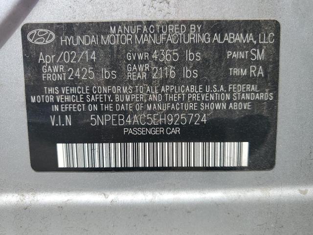 Photo 11 VIN: 5NPEB4AC5EH925724 - HYUNDAI SONATA 