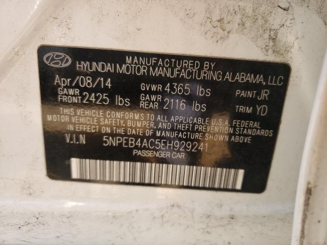 Photo 9 VIN: 5NPEB4AC5EH929241 - HYUNDAI SONATA GLS 