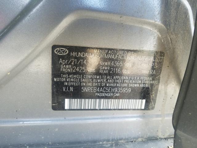 Photo 9 VIN: 5NPEB4AC5EH935959 - HYUNDAI SONATA GLS 