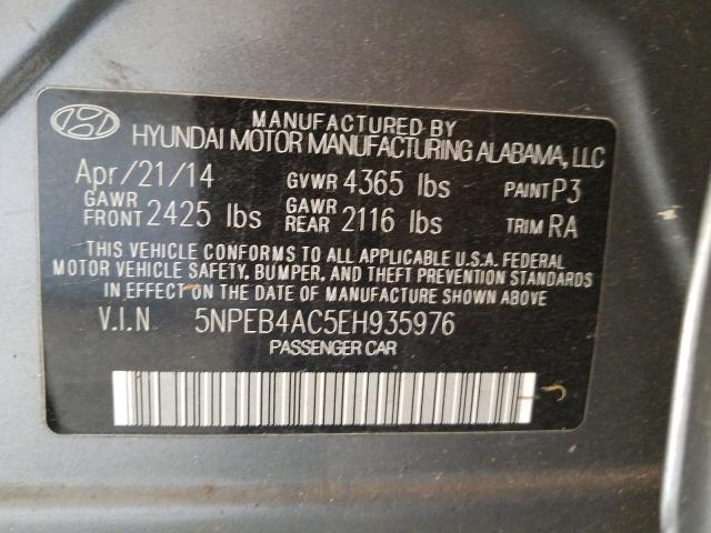 Photo 9 VIN: 5NPEB4AC5EH935976 - HYUNDAI SONATA GLS 