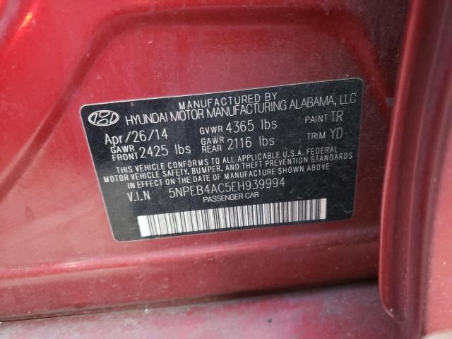 Photo 11 VIN: 5NPEB4AC5EH939994 - HYUNDAI SONATA GLS 