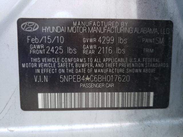 Photo 9 VIN: 5NPEB4AC6BH017620 - HYUNDAI SONATA GLS 