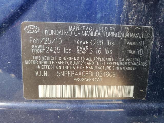 Photo 11 VIN: 5NPEB4AC6BH024809 - HYUNDAI SONATA 