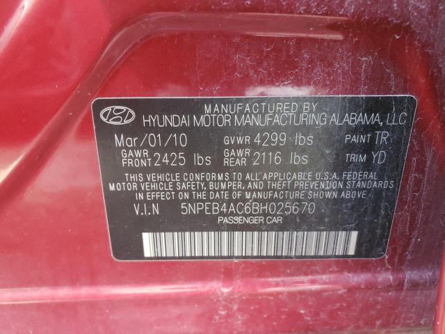 Photo 9 VIN: 5NPEB4AC6BH025670 - HYUNDAI SONATA GLS 