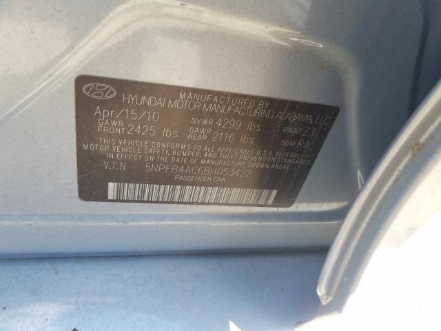 Photo 9 VIN: 5NPEB4AC6BH053422 - HYUNDAI SONATA GLS 