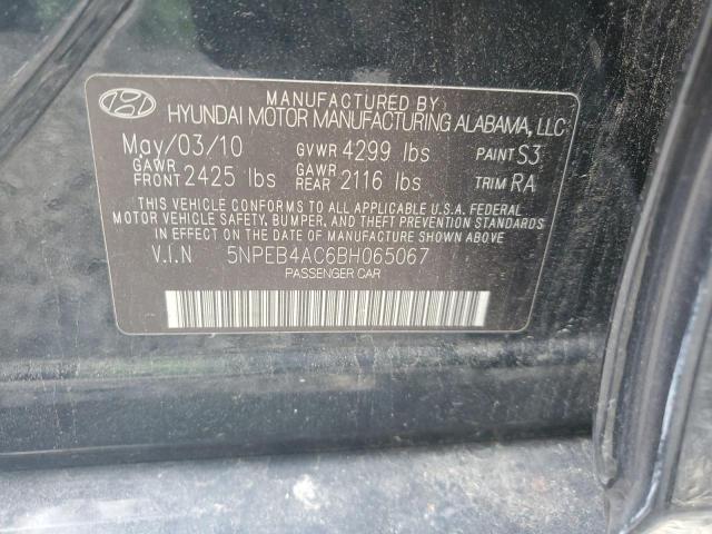 Photo 11 VIN: 5NPEB4AC6BH065067 - HYUNDAI SONATA 