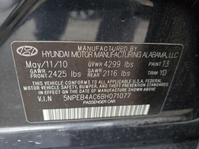 Photo 9 VIN: 5NPEB4AC6BH071077 - HYUNDAI SONATA GLS 