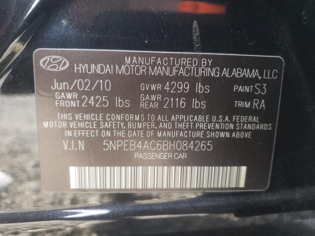 Photo 9 VIN: 5NPEB4AC6BH084265 - HYUNDAI SONATA GLS 