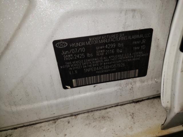 Photo 9 VIN: 5NPEB4AC6BH087926 - HYUNDAI SONATA GLS 